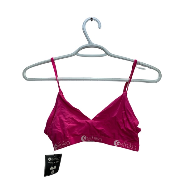 Ethika V Neck pink Bra NWT - Picture 1 of 5